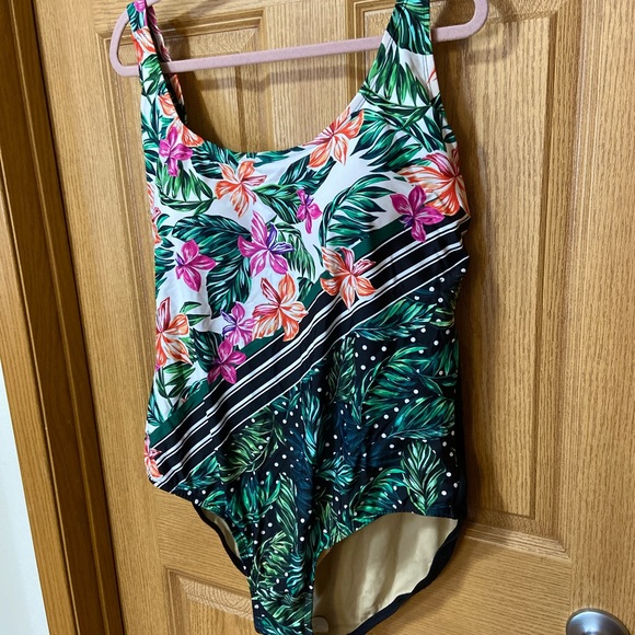Nwt Swimsuits For All Tank Style Adjustable Strap One Piece - Picture 3 of 4